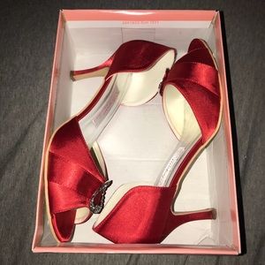 Fashion Pumps Elegant Red Open Toe size 10